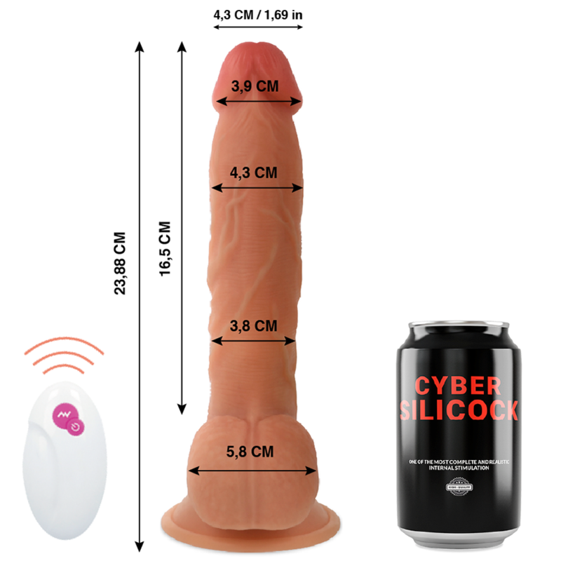 Cyber Silicock Remote Control Realistic Mr John 23,88 cm