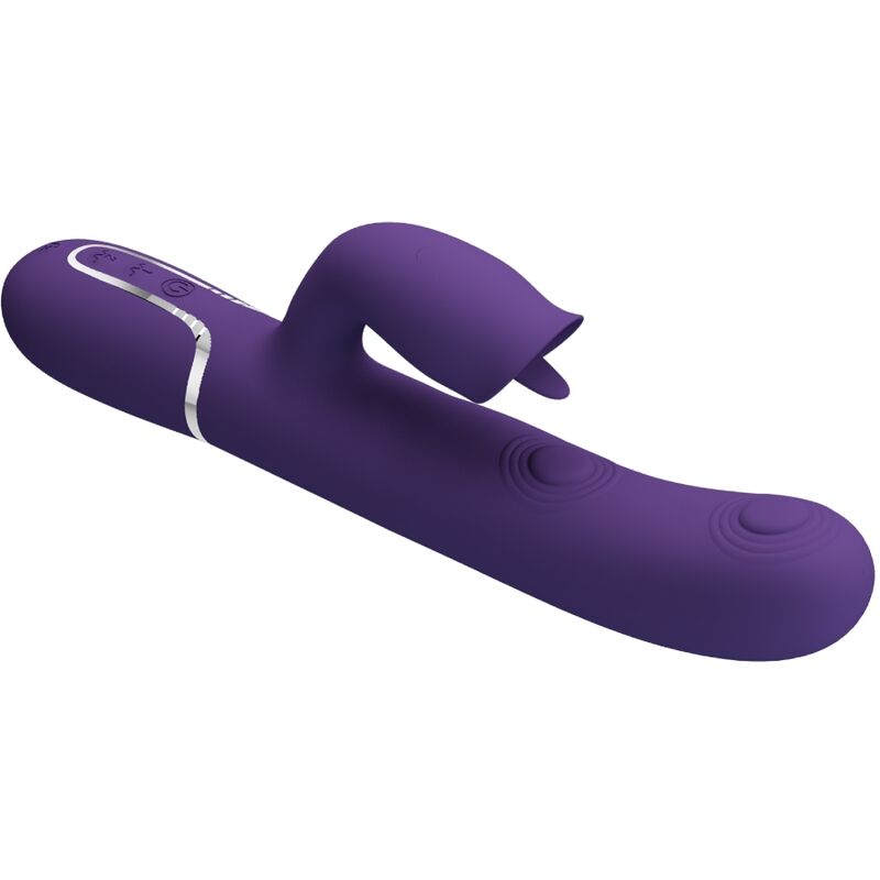 Pretty Love Rabbit Vibrator with Licking - Morado