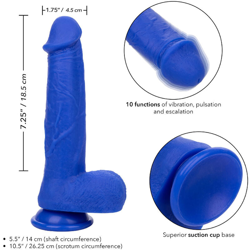Admiral Captain Realistic Dildo Vibrator Blue - CalExotics