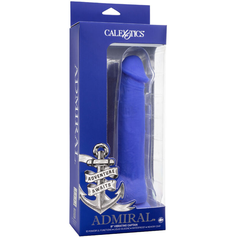 Admiral Captain Realistic Dildo Vibrator Blue - CalExotics