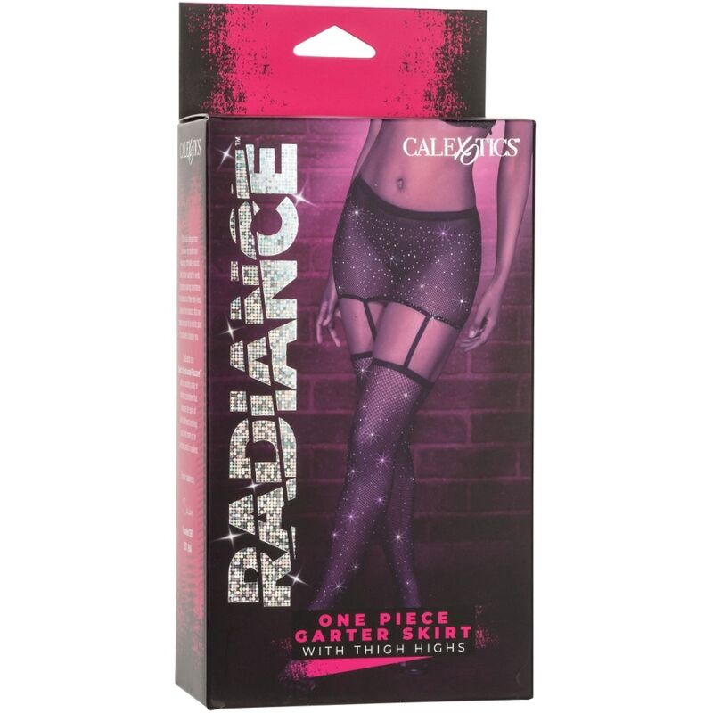 Radiance Garter Skirt Thigh Highs - Conjunto Seductor de Una Pieza