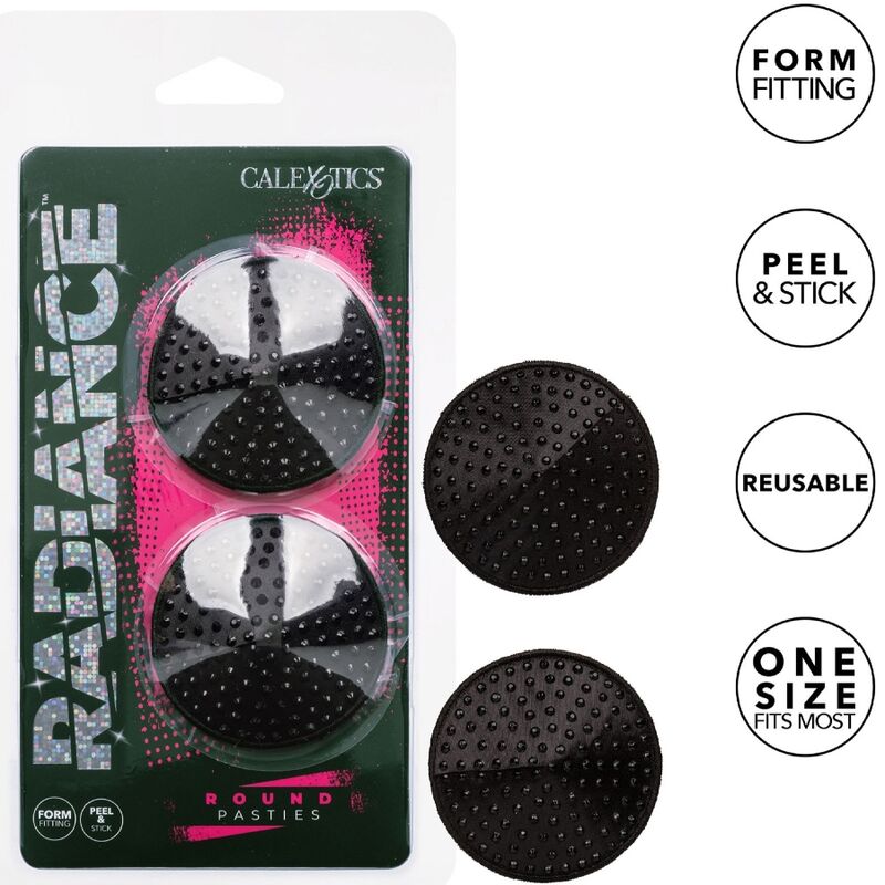 Radiance Round Shape Jewel Nipple Covers - Pasties Reutilizables con Gemas