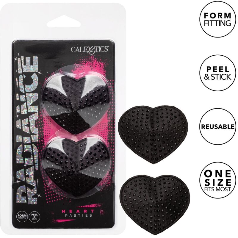 CalExotics Radiance - Protectores de Pezones con Joya en Forma de Corazón