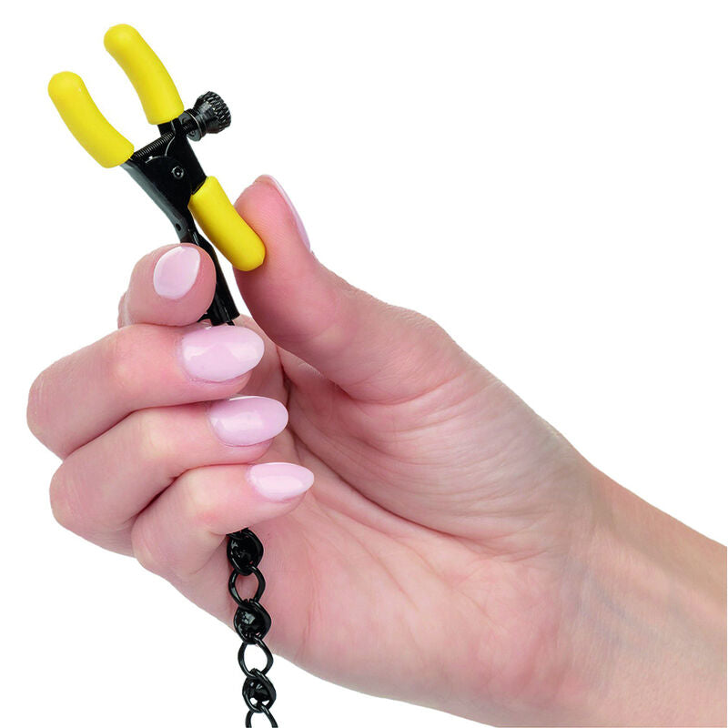 CalExotics Boundless Nipple Teasers - Pinzas Ajustables con Cadena y Cristales