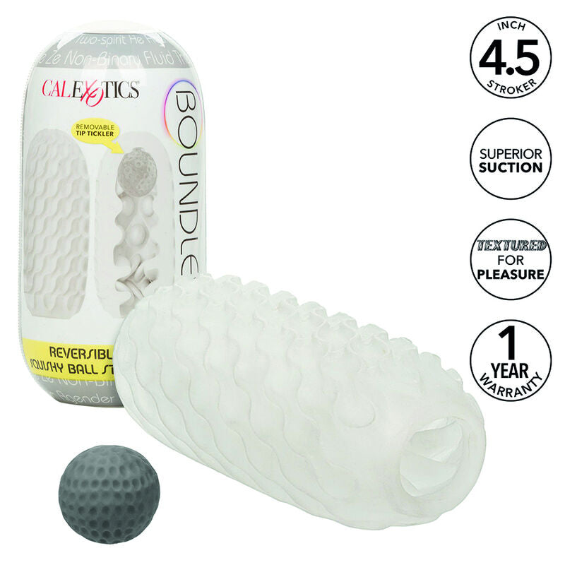 Boundless Reversible Squishy Ball Stroke Yellow - CalExotics