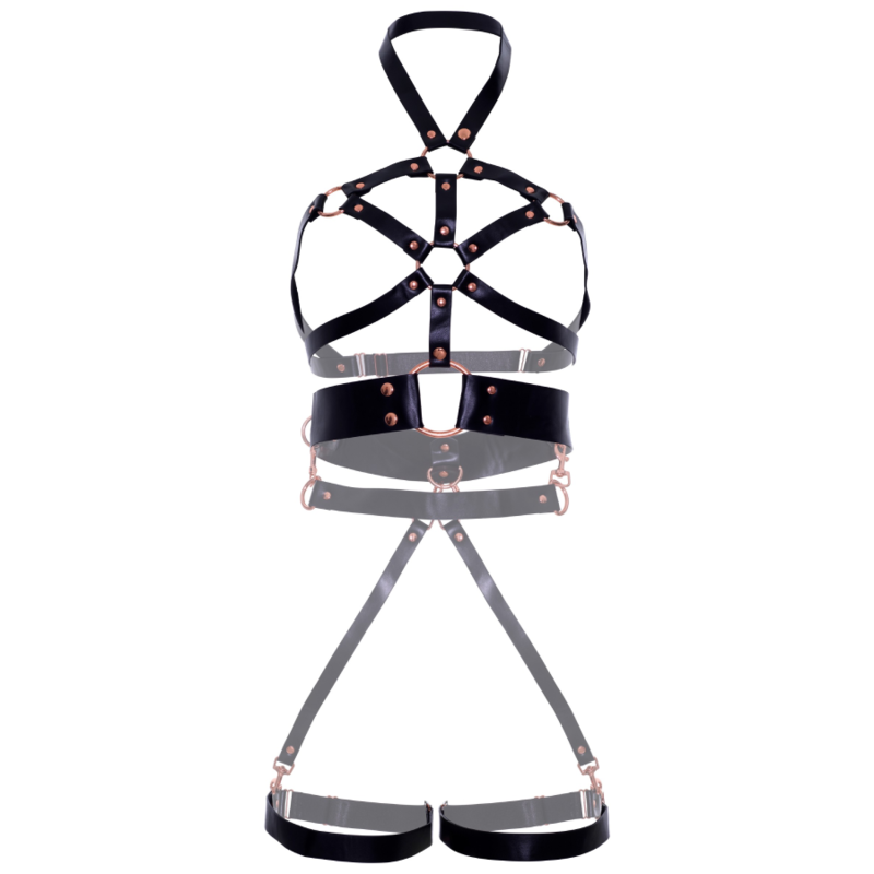 Leg Avenue Vegan Leather Grip Body Harness Negro S