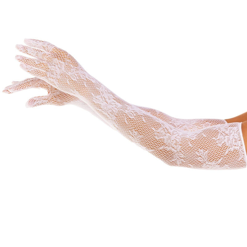 Guantes sin Dedos de Encaje Floral Leg Avenue - Diseño Keyhole