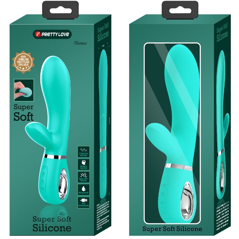Pretty Love Thomas Vibrador Multifunción Punto G Aqua Green