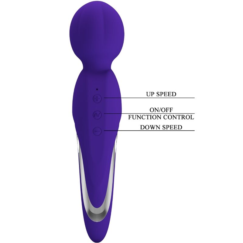 Pretty Love Walter Vibrator Wand Purple - Masajeador