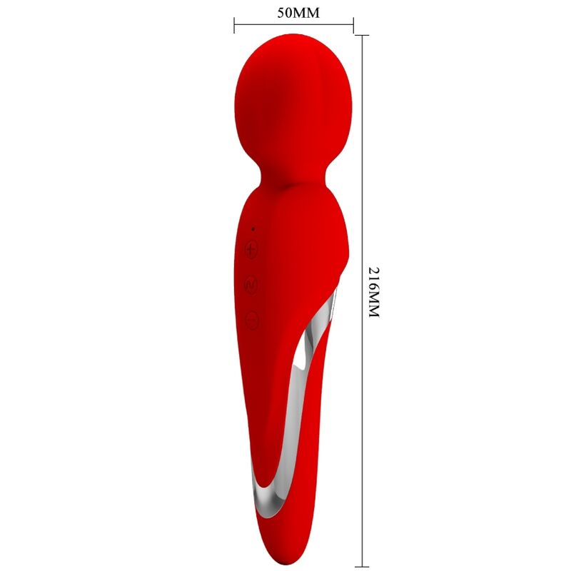 Pretty Love Walter Vibrator Wand Red - Masajeador