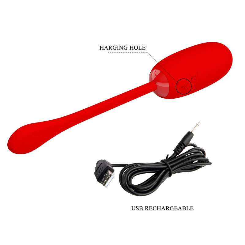 Pretty Love Julius Vibrador Recargable Impermeable Rojo