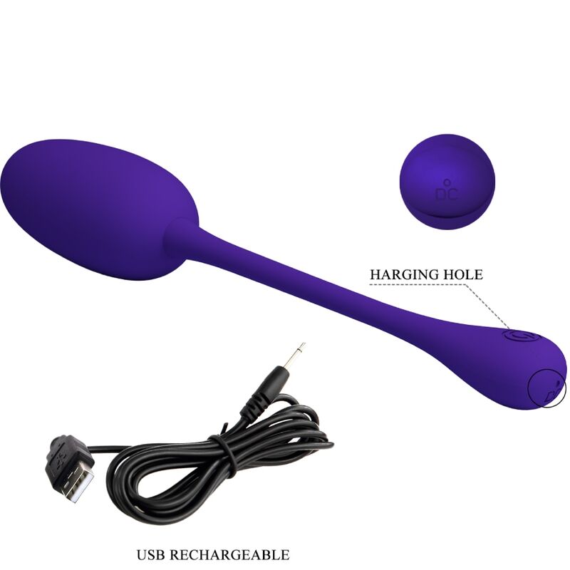 Pretty Love Knucker Purple - Huevo Vibrador Recargable