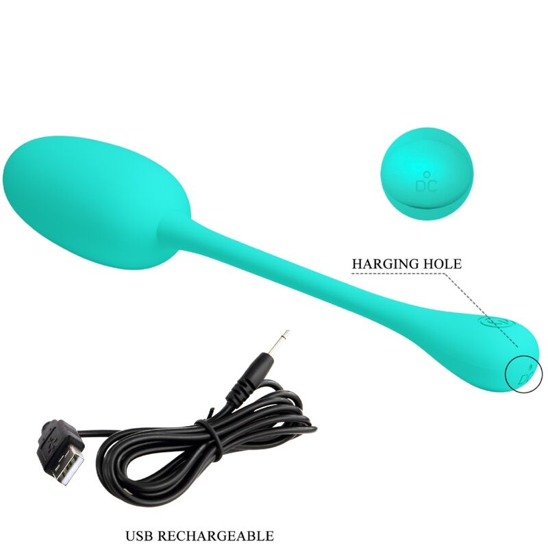Pretty Love Knucker Water Green - Huevo Vibrador Recargable
