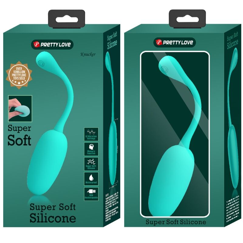 Pretty Love Knucker Water Green - Huevo Vibrador Recargable