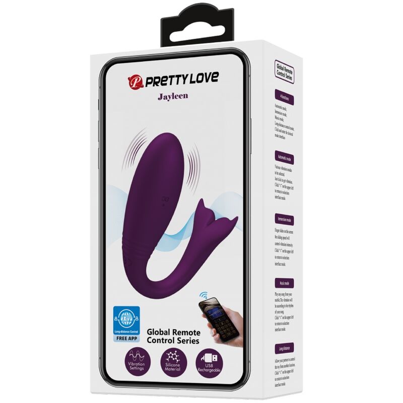 Pretty Love Jayleen Vibrador Control Remoto App Púrpura