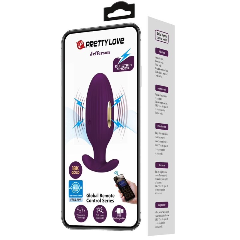 Pretty Love Jefferson - Plug Anal Controlado por App