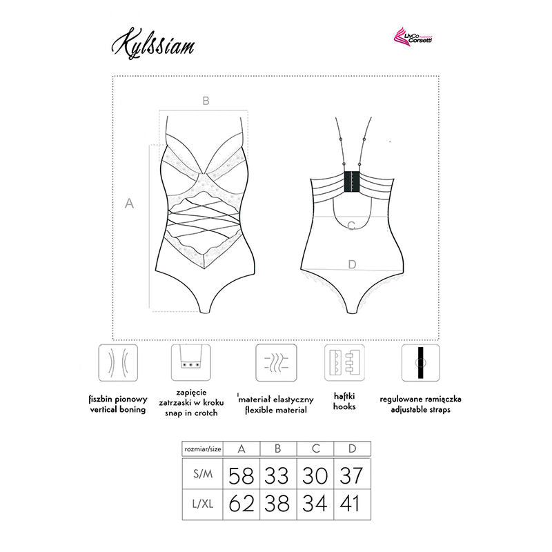 Body Kylssiam LC 90613 Livco Corsetti Fashion Negro Talla L/XL