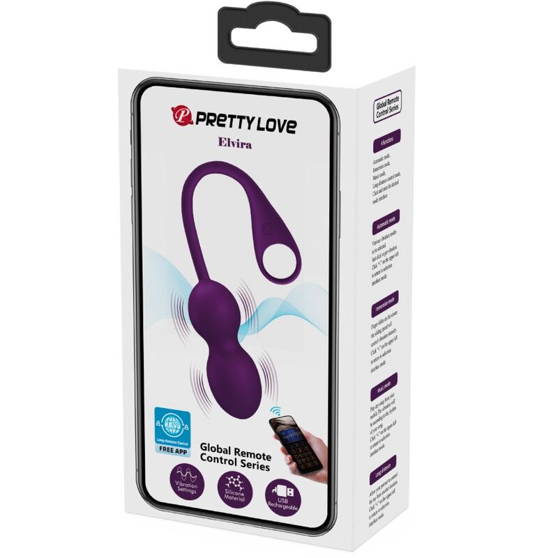 Pretty Love Elvira Kegel Balls con Control Remoto por App