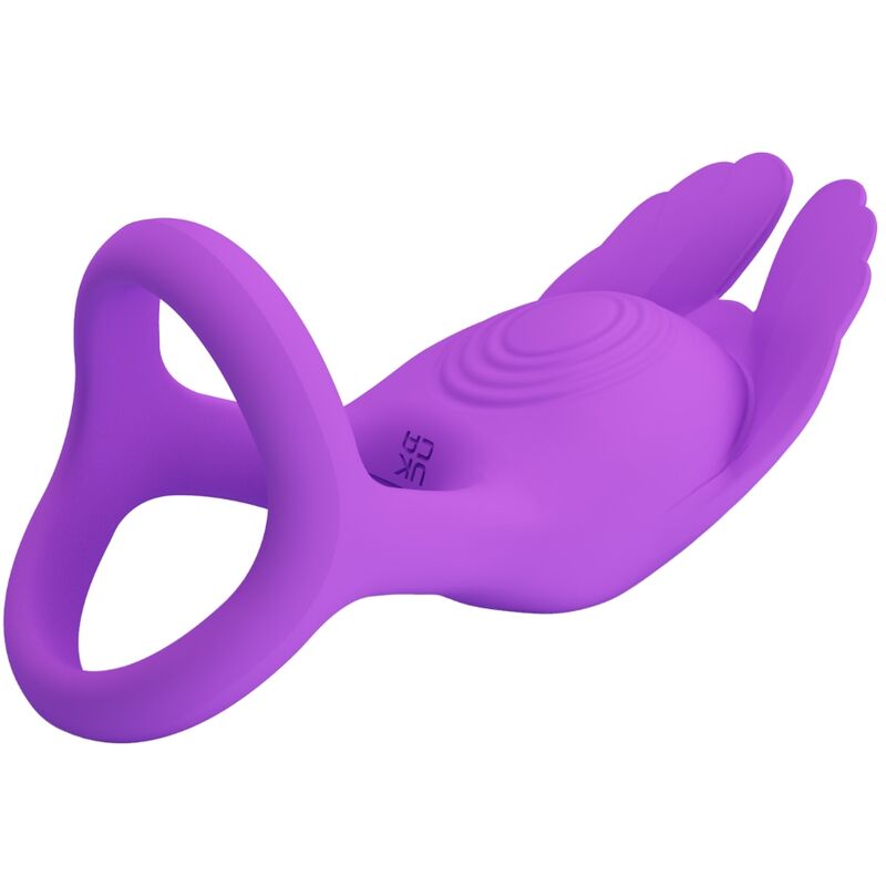 Pretty Love Silas Vibrant Penis Ring - 7 Vibraciones Silicona Morada