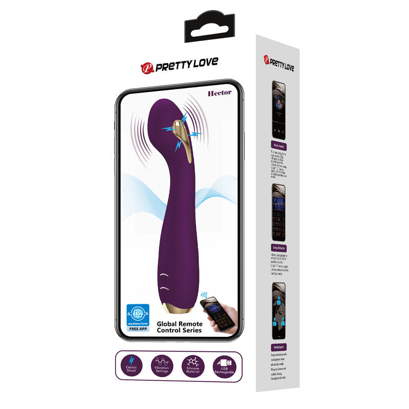 Pretty Love Hector Vibrador con Control por App - Púrpura