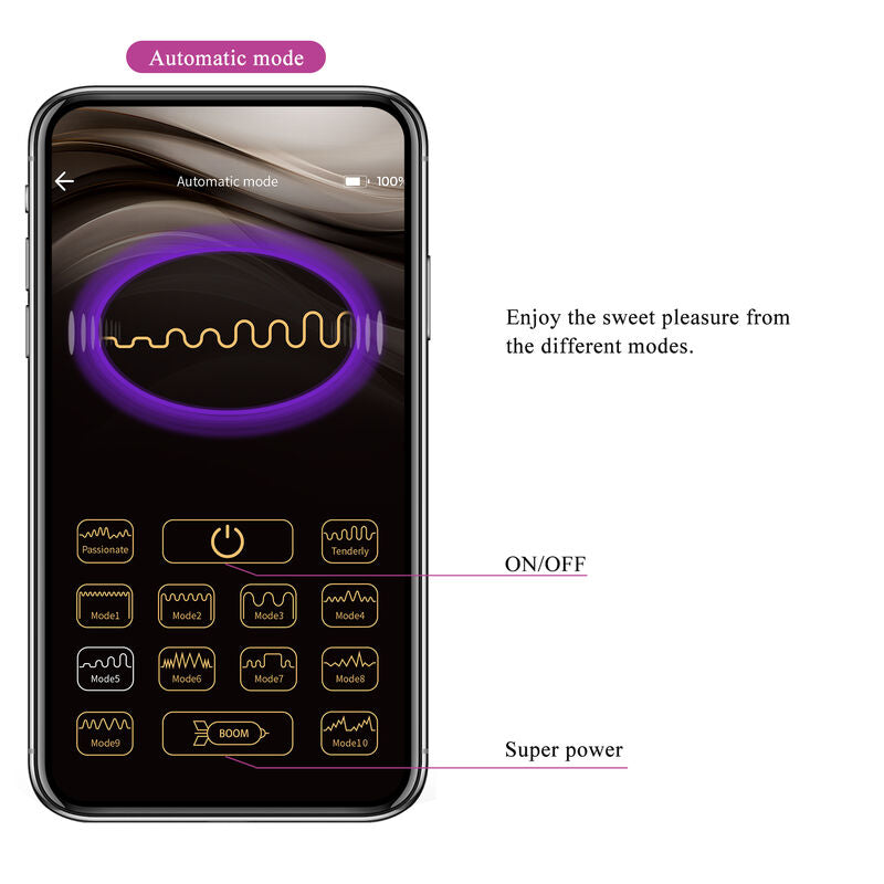 Pretty Love Hector Vibrador con Control por App - Púrpura