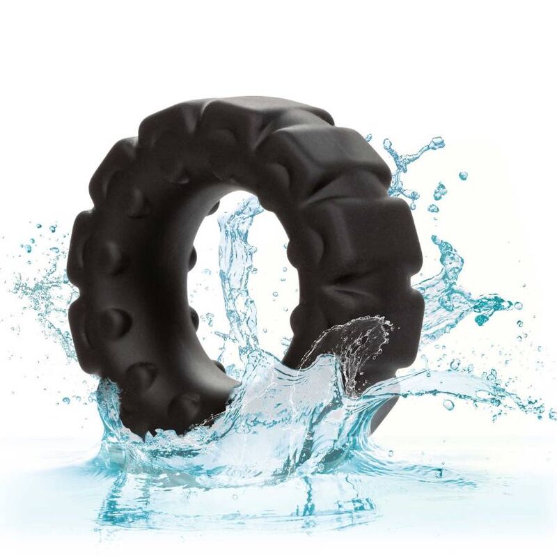 CalExotics Alpha Prolong Tread Ring Black - Anillo de Placer