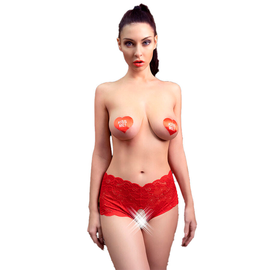 Panties Crotchless Chilirose CR 4641 Rojo S/M