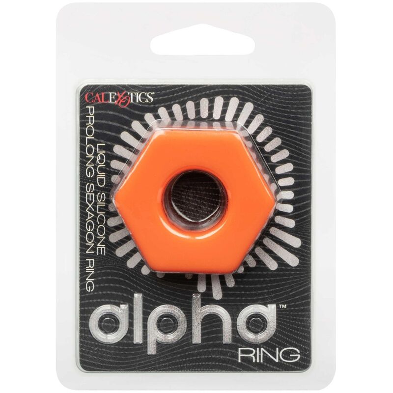 CalExotics Alpha Prolong Sexagon Ring Orange - Anillo Estimulador