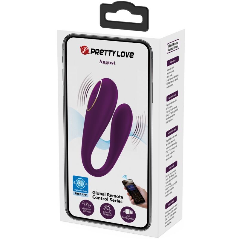 Pretty Love August Remote Control Vibrador Doble Placer