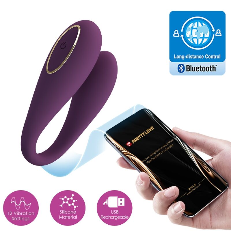 Pretty Love August Remote Control Vibrador Doble Placer