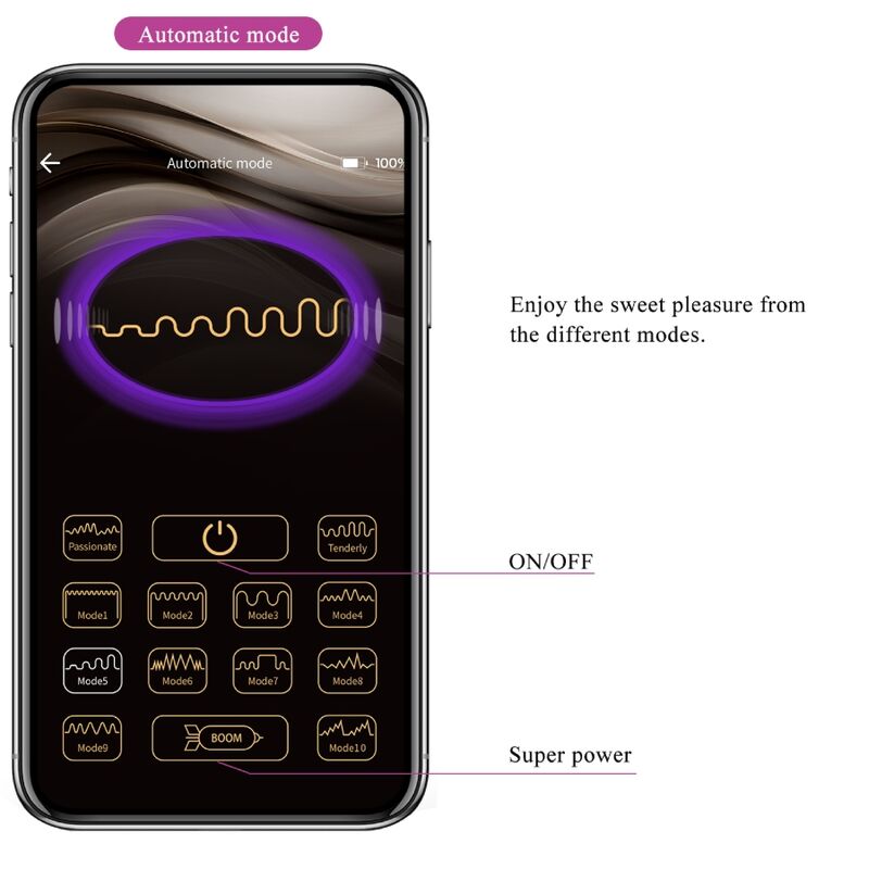 Pretty Love Abner App Purple - Dispositivo de Control Remoto