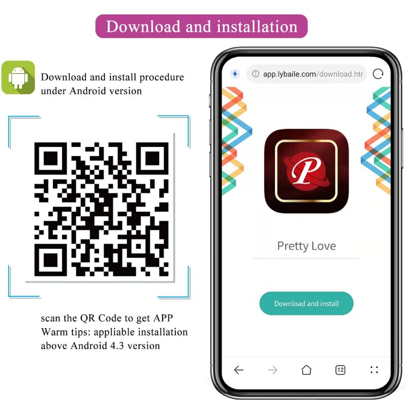 Pretty Love Abner App Purple - Dispositivo de Control Remoto