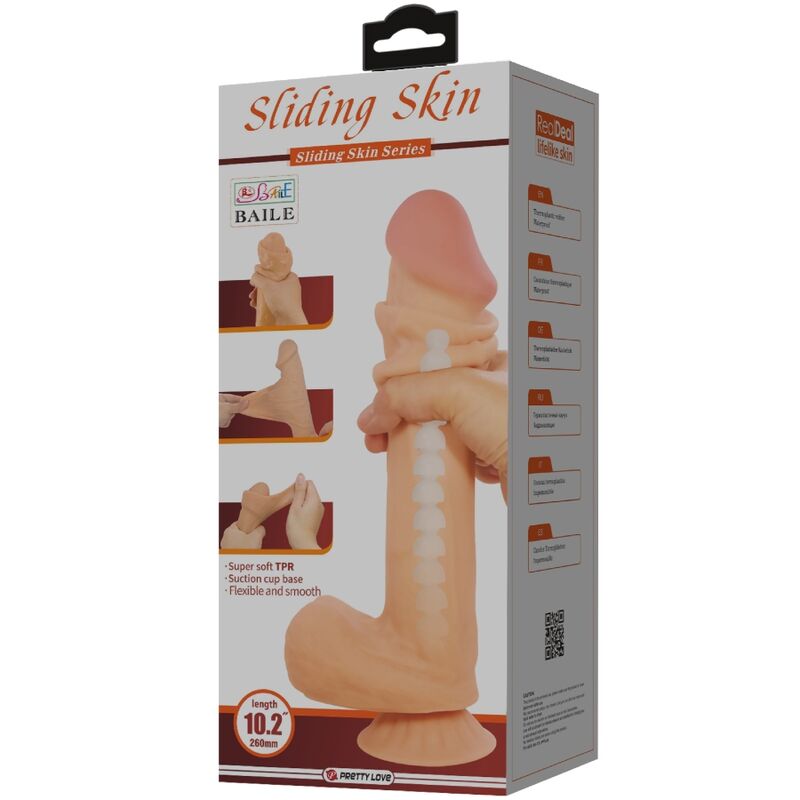 Pretty Love Sliding Skin Series - Dildo Realista con Ventosa 26 cm