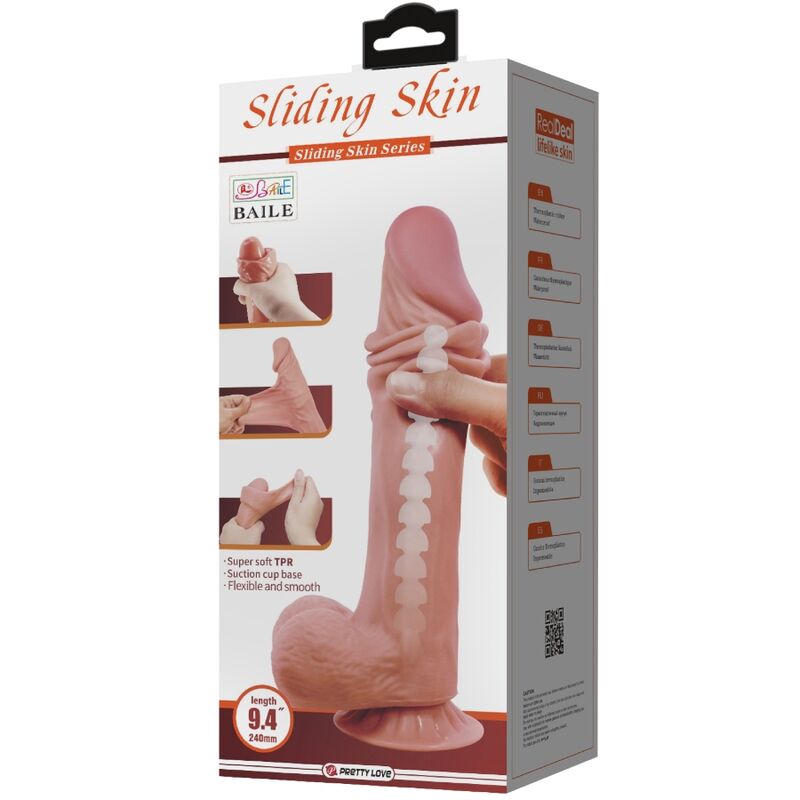 Pretty Love Sliding Skin Series - Dildo Realista con Ventosa 24 cm