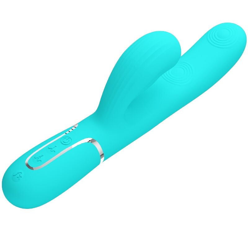 Pretty Love Perlita Multifunction 3 en 1 Vibrador G-Spot Aqua Green