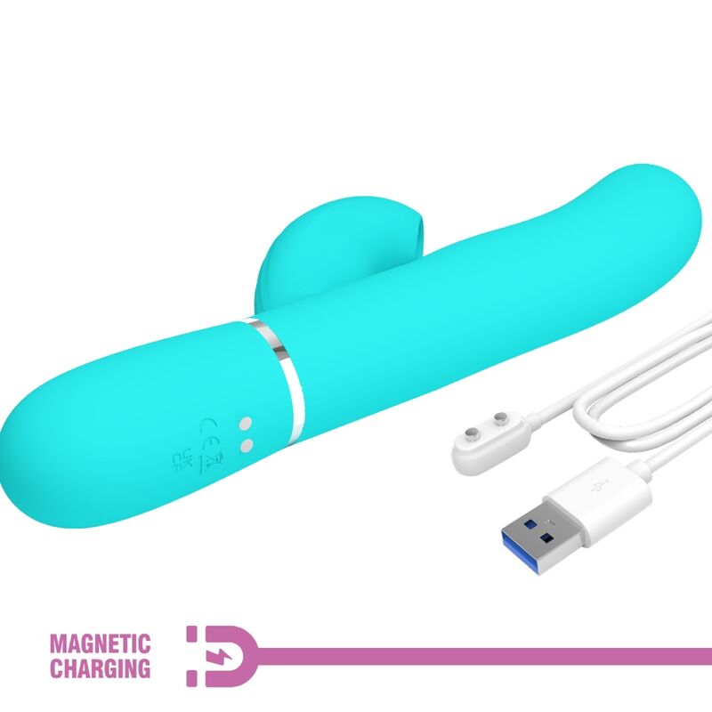 Pretty Love Perlita Multifunction 3 en 1 Vibrador G-Spot Aqua Green