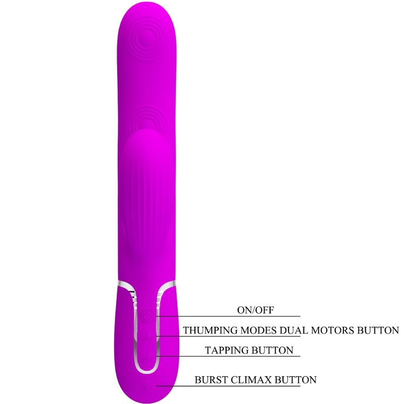 Pretty Love Perlita Multifunction 3 en 1 Vibrador G-Spot Violeta