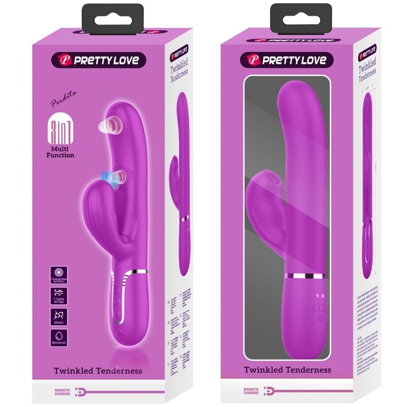 Pretty Love Perlita Multifunction 3 en 1 Vibrador G-Spot Violeta
