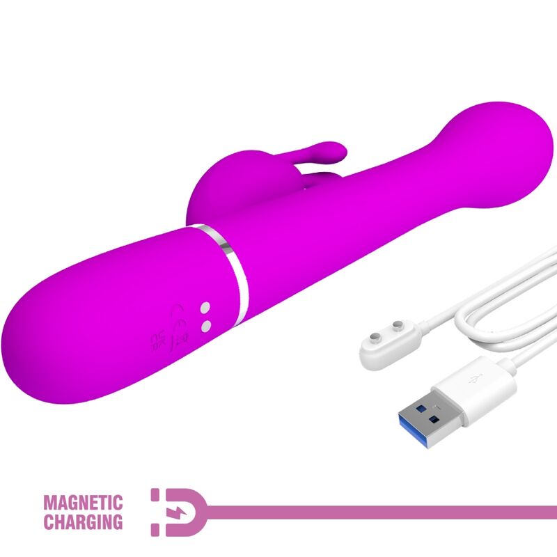 Pretty Love Dejon Rabbit Vibrator 3 en 1 Multifunción Violeta