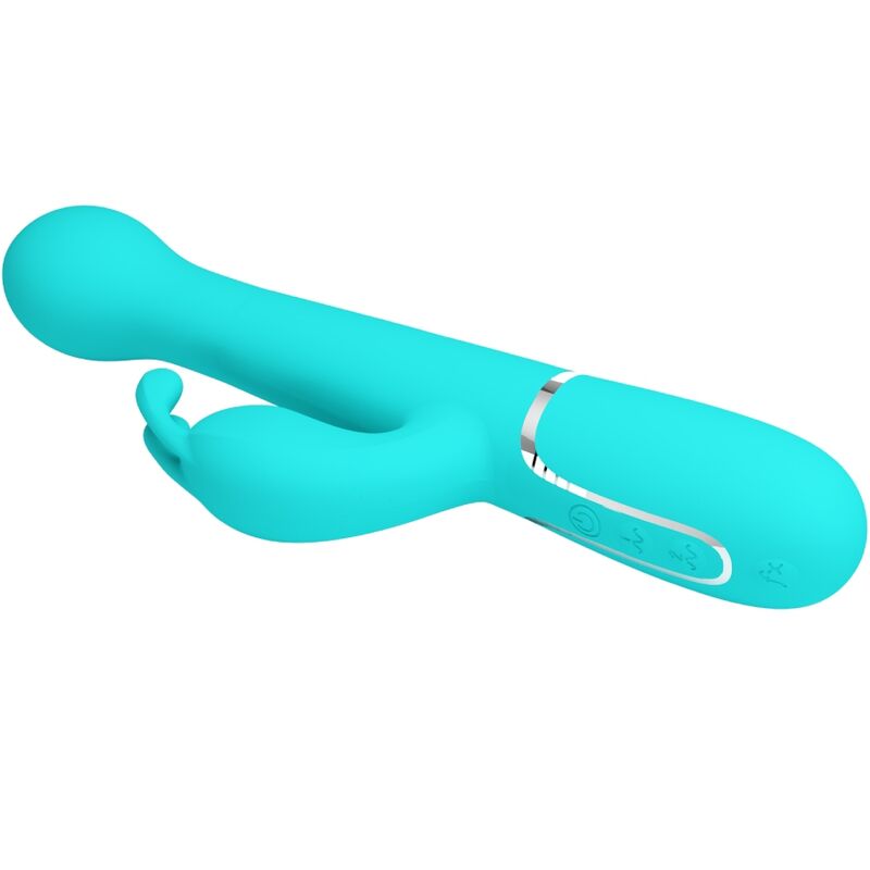 Pretty Love Dejon Rabbit Vibrator 3 en 1 Multifunction Aqua Green