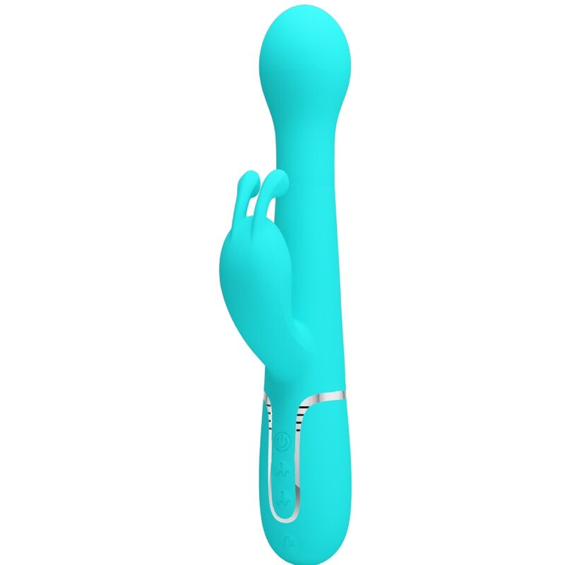 Pretty Love Dejon Rabbit Vibrator 3 en 1 Multifunction Aqua Green