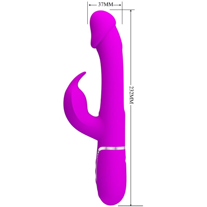 Pretty Love Kampas Rabbit 3 en 1 - Vibrador Multifunción Fucsia