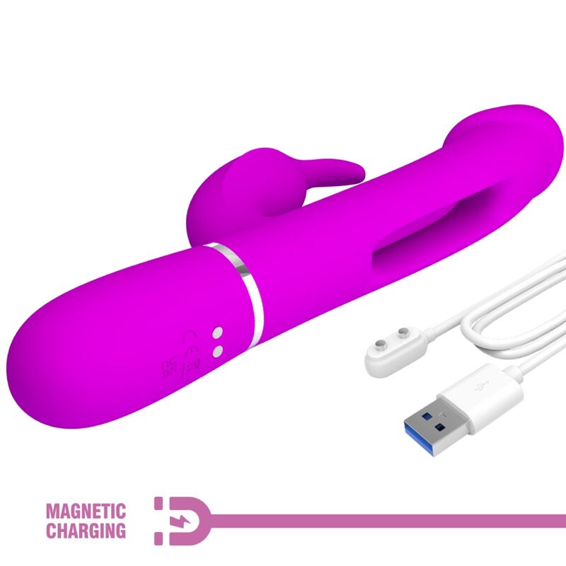 Pretty Love Kampas Rabbit 3 en 1 - Vibrador Multifunción Fucsia