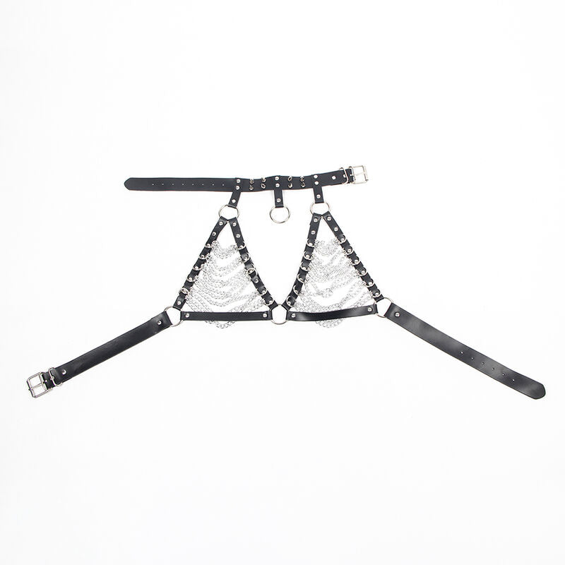 Subblime Harness Bra con Collar y Cadenas - Diseño Fetish