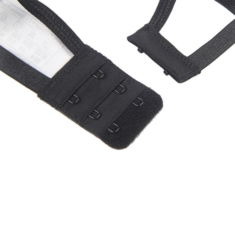 Set Lencería Subblime 3 Piezas Sujetador Tanga Liga Floral Negro L/XL