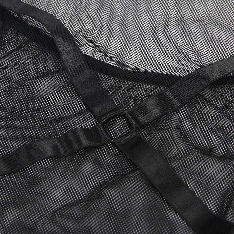 Vestido Halter Neck Transparent Black Vintage Años 50s - Subblime
