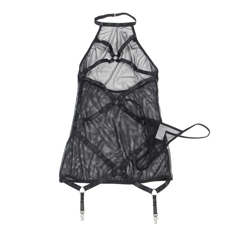 Vestido Halter Neck Transparent Black Vintage Años 50s - Subblime