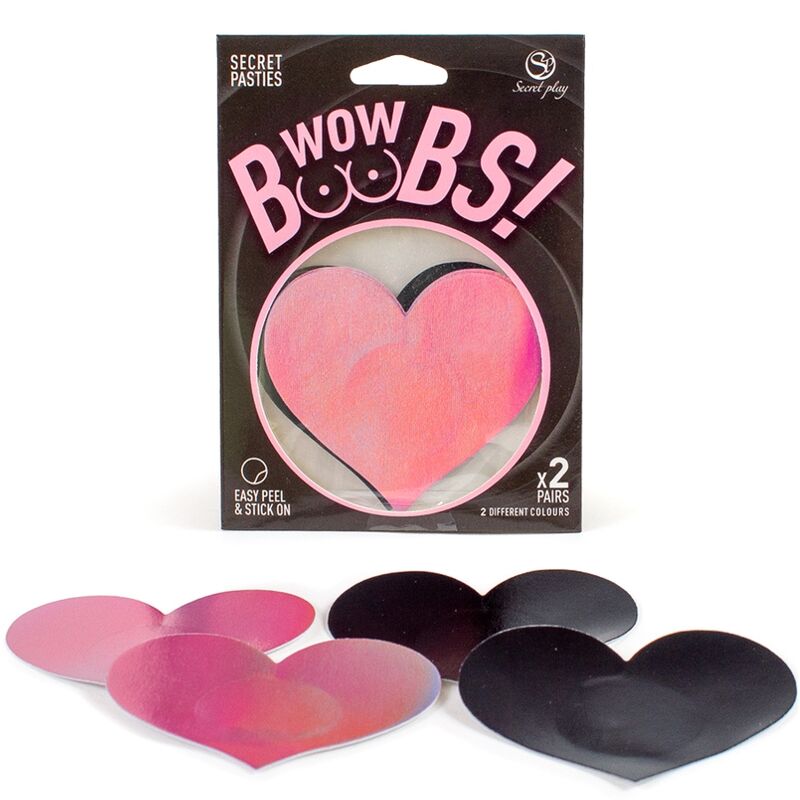 SECRET PLAY WOW BOOBS! Cubre Pezones Corazón Holográfico