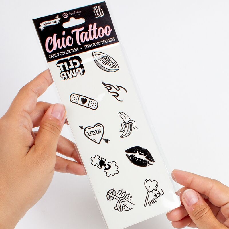 Set de 10 Tatuajes Temporales Candy Collection - Secret Play