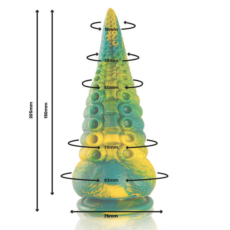 Epic Cetus Green Tentacle Dildo Talla Grande
